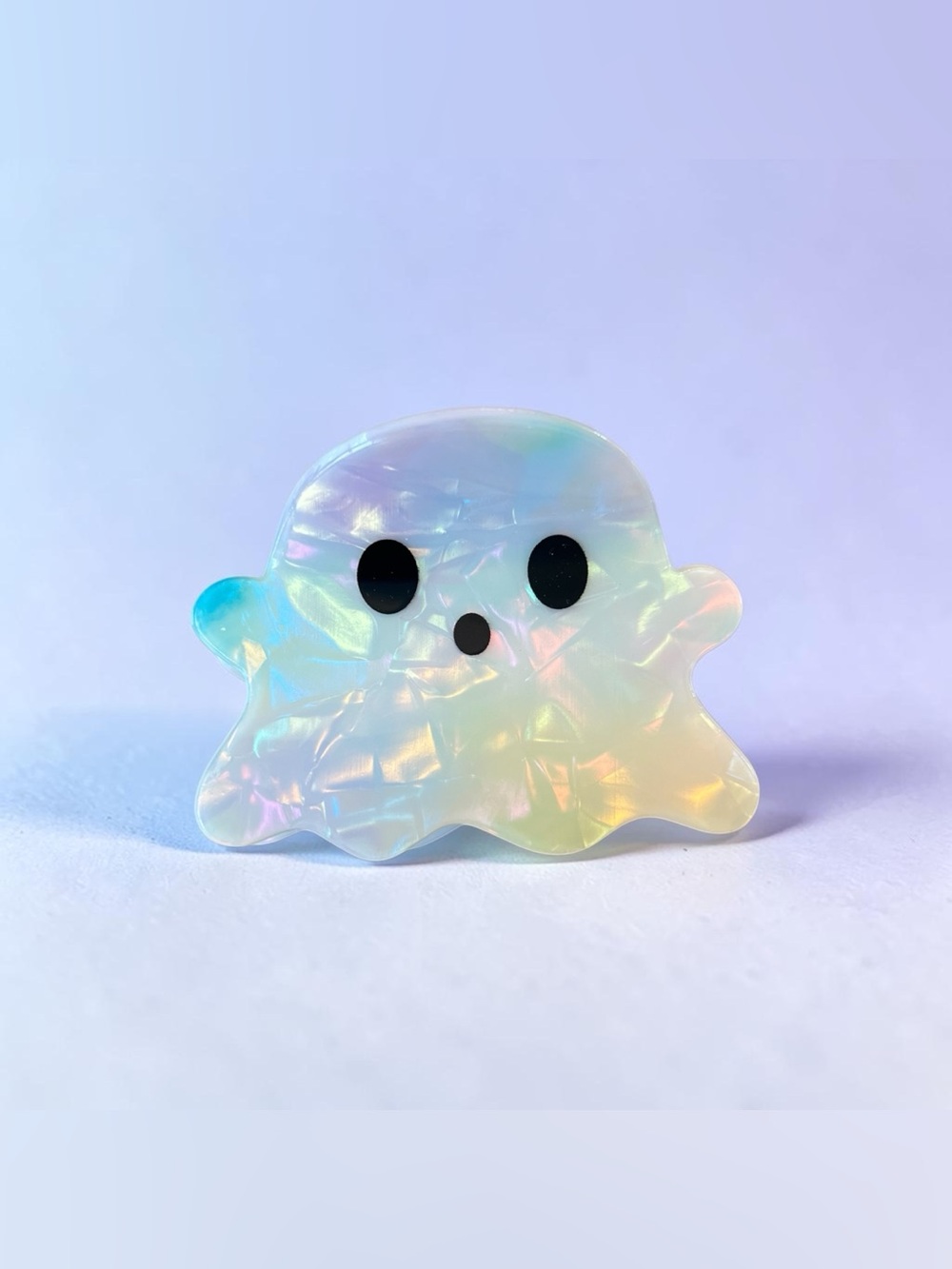 Iridescent Ghost Claw Clip